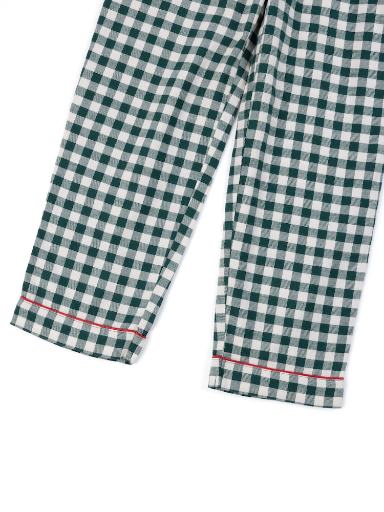 Chelsea Peers Green Kids Cotton Gingham Long Pyjamas Set - Image 8 of 8 Chelsea Peers Green Kids Cotton Gingham Long Pyjamas Set - Image 8 of 8