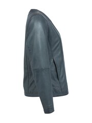 Celtic & Co. Grey Leather Collarless Jacket - Image 5 of 7