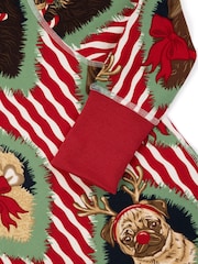 Chelsea Peers Red Kids Christmas Chip & Friends Stripe Print Long Pyjamas Set - Image 9 of 9