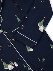 Chelsea Peers Blue TENCEL Modal Starlit Pines Print Long Pyjamas Set - Image 8 of 9