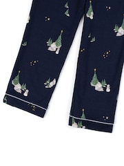 Chelsea Peers Blue TENCEL Modal Starlit Pines Print Long Pyjamas Set - Image 9 of 9