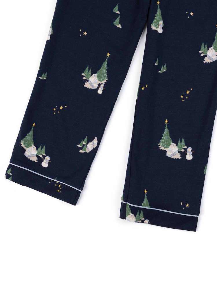 Chelsea Peers Blue TENCEL Modal Starlit Pines Print Long Pyjamas Set - Image 9 of 9 Chelsea Peers Blue TENCEL Modal Starlit Pines Print Long Pyjamas Set - Image 9 of 9