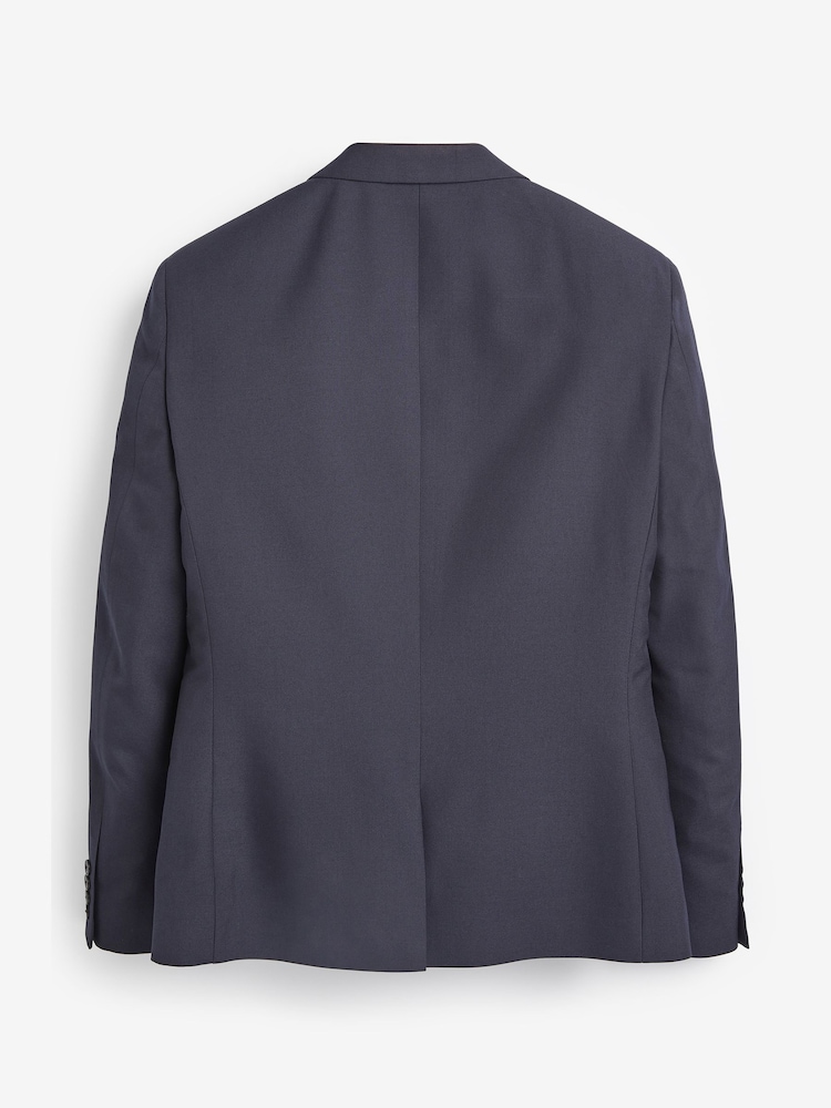 Navy Blue Skinny Fit Two Button Suit Jacket - Image 9 of 9