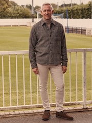 Brown Check Shacket With Wool - Image 2 of 10