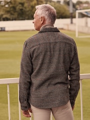 Brown Check Shacket With Wool - Image 3 of 10