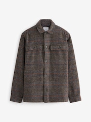 Brown Check Shacket With Wool - Image 6 of 10