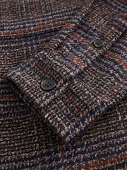 Brown Check Shacket With Wool - Image 9 of 10
