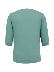 Celtic & Co. Green Linen Cotton Half Sleeve Sweatshirt - Image 5 of 7