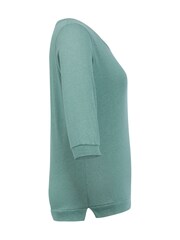 Celtic & Co. Green Linen Cotton Half Sleeve Sweatshirt - Image 6 of 7