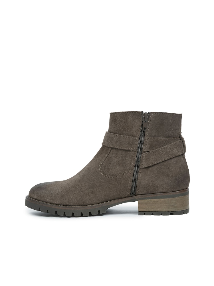 Celtic & Co. Strap Detail Brown Ankle Boots - Image 2 of 7