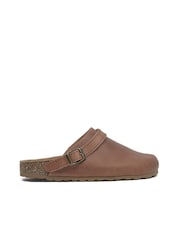 Celtic & Co. Strap Detail Brown Clogs - Image 1 of 6