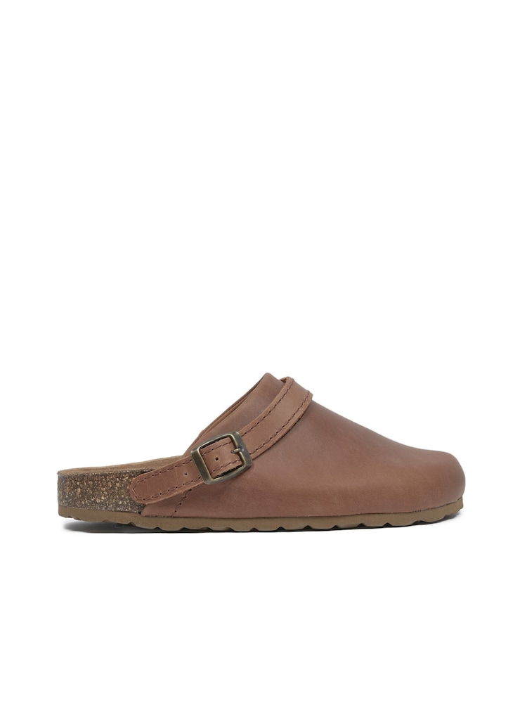 Celtic & Co. Strap Detail Brown Clogs - Image 1 of 6