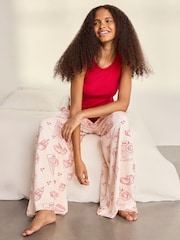 Chelsea Peers Natural Cotton Coffee Run Print Long Pyjamas Set - Image 1 of 6