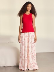 Chelsea Peers Natural Cotton Coffee Run Print Long Pyjamas Set - Image 2 of 6
