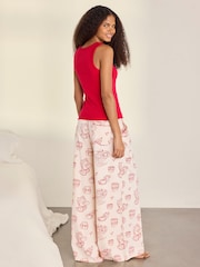 Chelsea Peers Natural Cotton Coffee Run Print Long Pyjamas Set - Image 5 of 6