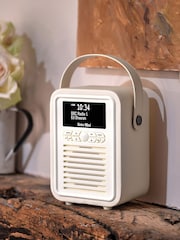 VQ Cream Cream Retro Mini DAB Radio - Image 1 of 6