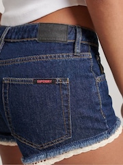 Blau - Superdry Hot Denim-Shorts - Bild 6 von 7