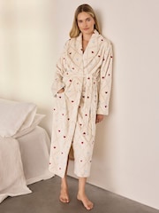 Chelsea Peers Fleece Sweetheart Print Dressing Gown - Imagen 5 de 7