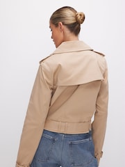 Good American Natural Chino Crop Trench Jacket - Image 2 of 7