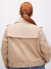 Good American Natural Chino Crop Trench Jacket - Image 4 of 7