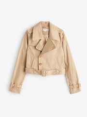 Good American Natural Chino Crop Trench Jacket - Image 7 of 7