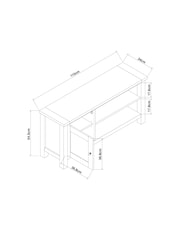 Cream Malvern Oak Effect Up to 50 inch Slim TV Unit - Image 13 of 13