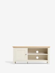 Cream Malvern Oak Effect Up to 50 inch Slim TV Unit - Image 6 of 13