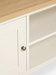 Cream Malvern Oak Effect Up to 50 inch Slim TV Unit - Image 10 of 13