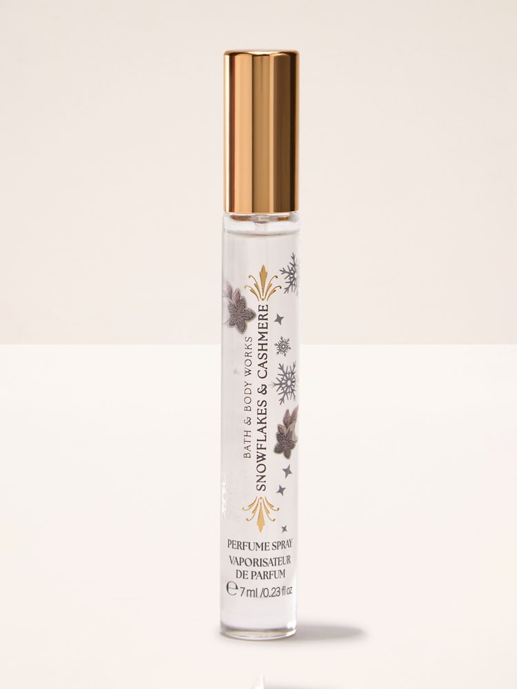 Bath & Body Works Snowflakes and Cashmere Mini Perfume Spray 7ml - Image 1 of 3 Bath & Body Works Snowflakes and Cashmere Mini Perfume Spray 7ml - Image 1 of 3