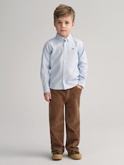 Синий - GANT Shield Logo Oxford 100% Cotton Shirt - Изображение 1 из 6