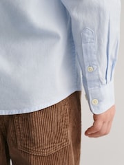 Синий - GANT Shield Logo Oxford 100% Cotton Shirt - Изображение 6 из 6