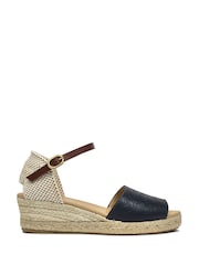 Radley London Blue Glasshouse Walk Heirloom Embossed Midi Wedge - Image 1 of 3