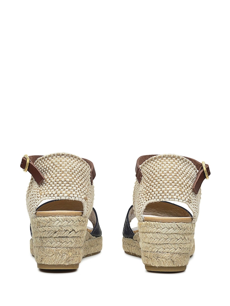 Radley London Blue Glasshouse Walk Heirloom Embossed Midi Wedge - Image 2 of 3