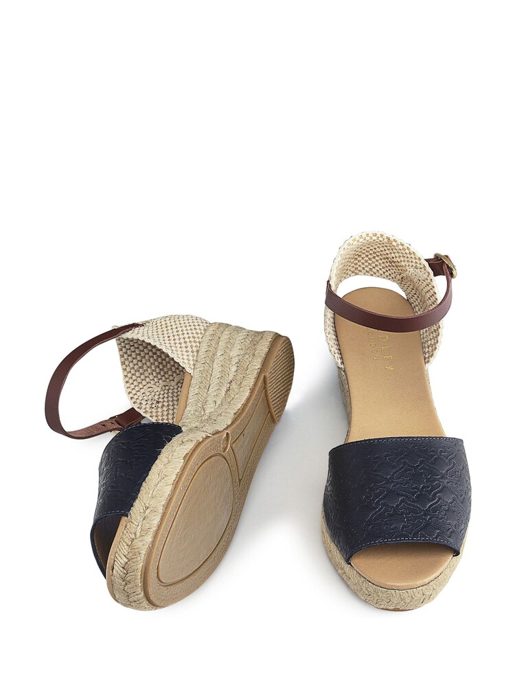 Radley London Blue Glasshouse Walk Heirloom Embossed Midi Wedge - Image 3 of 3