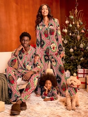 Chelsea Peers Red Petite Christmas Chip & Friends Stripe Print Long Pyjamas Set - Image 7 of 7