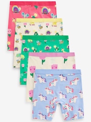 وردي - حزمة من 5 شورتات أرجل طويلة على شكل يونيكورن (2-16سنةً) - صورة 1 من 8