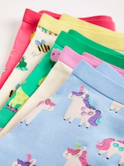 Pink Unicorn Long Leg Shorts 5 Pack (2-16yrs) - Image 8 of 8