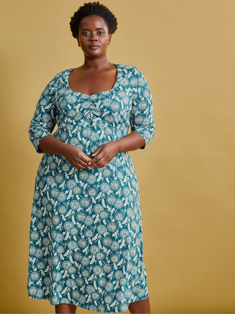Seasalt Cornwall Blue Three Quarter Sleeve Secret Cove Dress - Image 1 of 7