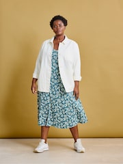 Seasalt Cornwall Blue Three Quarter Sleeve Secret Cove Dress - Image 2 of 7