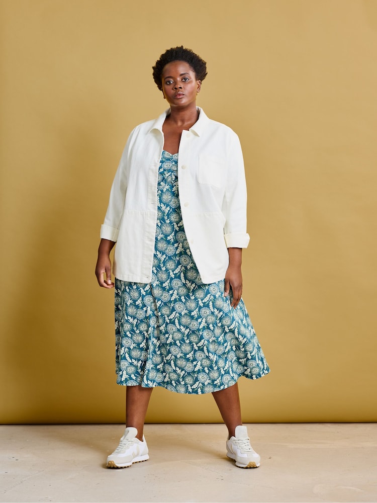 Seasalt Cornwall Blue Three Quarter Sleeve Secret Cove Dress - Image 2 of 7