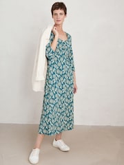Seasalt Cornwall Blue Three Quarter Sleeve Secret Cove Dress - Image 3 of 7