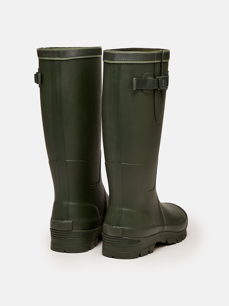 Joules Eckland Green Adjustable Neoprene Lined Tall Wellies - Image 3 of 6