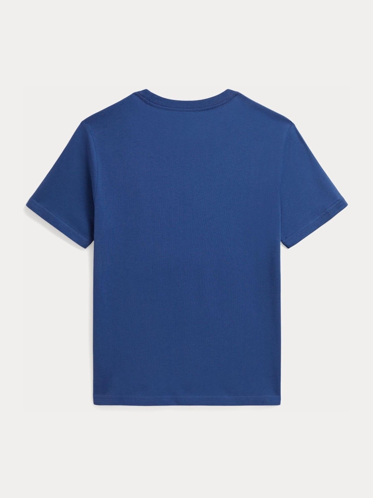 Bleu - T-shirt à manches courtes en jersey Polo Ralph Lauren - Image 3 sur 3