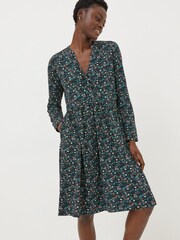 FatFace Black Elsie Evergreen Jersey Dress - Image 1 of 1