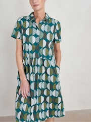 Seasalt Cornwall Blue Wood Rush Short Sleeve Jersey Dress - Image 1 of 5