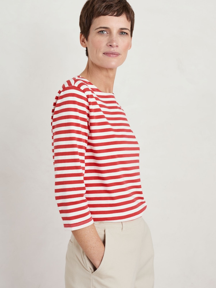 Seasalt Cornwall Red Sailor Top - Image 1 of 5
