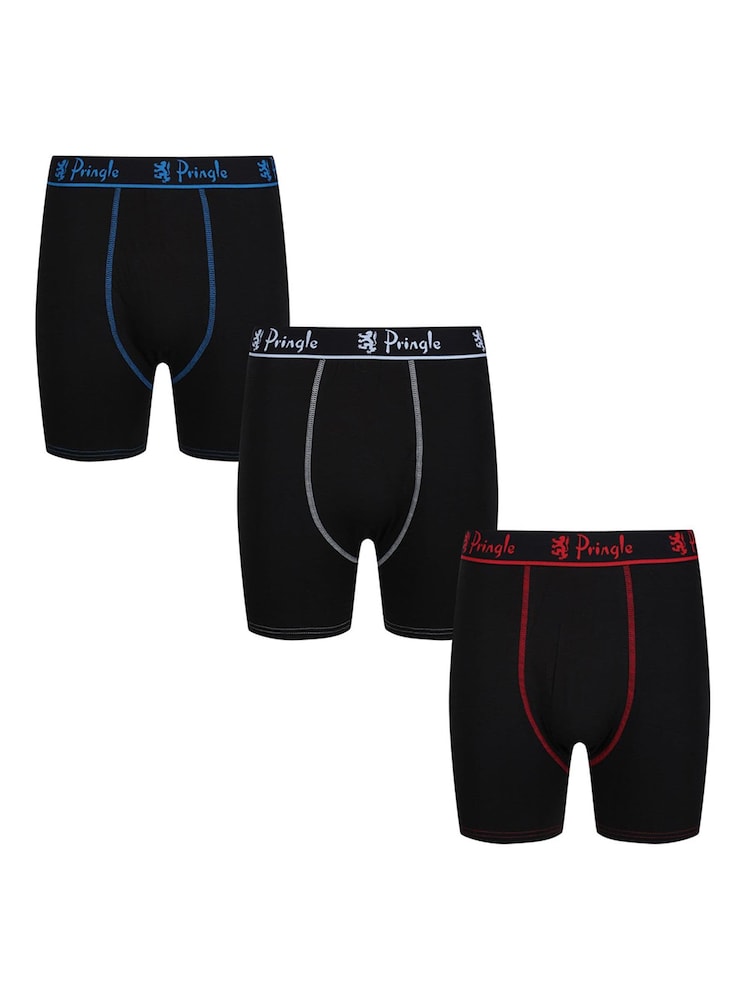 Pringle Black Bamboo Trunks 3 Pack - Image 1 of 7