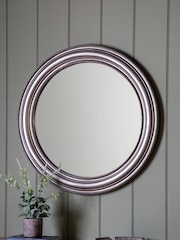 Gallery Home Pewter Grey Round Beaded Pewter Grey Mirror by Gallery - Image 1 of 3