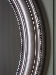 Gallery Home Pewter Grey Round Beaded Pewter Grey Mirror by Gallery - Image 2 of 3