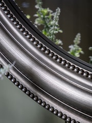 Gallery Home Pewter Grey Round Beaded Pewter Grey Mirror by Gallery - Image 3 of 3